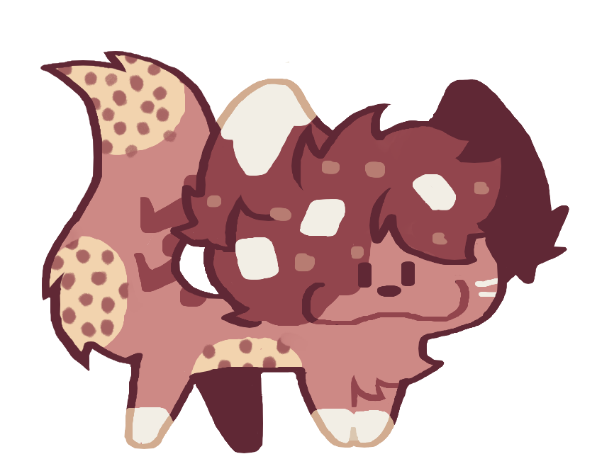 Character Design of a Cat Themed arount Hot Cocoa & Cookies